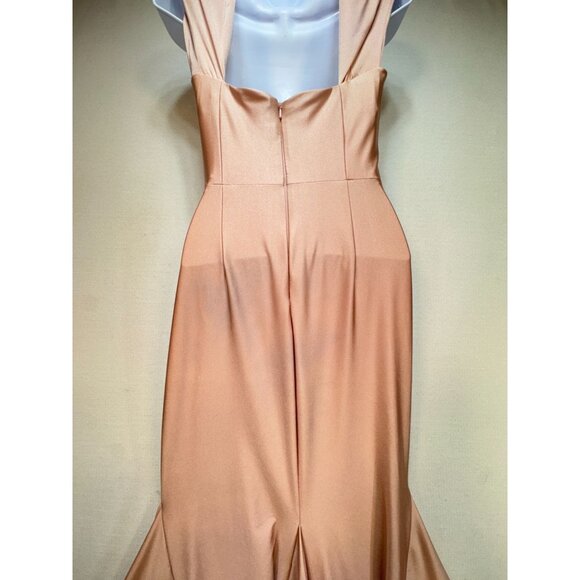 Cynthia & Sahar Women's Bridesmaid Maxi Dress Side Slit Size XS Pink Sleeveless - Picture 13 of 16